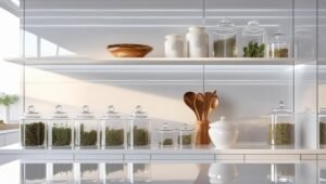 Cocina pequeña con Baldas de pared